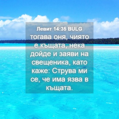 Picture 04 - Левит 14:35 BULG - тогава оня, чиято е къщата, - Bible Verse Picture