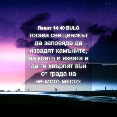Picture 04 - Левит 14:40 BULG - тогава свещеникът да - Bible Verse Picture