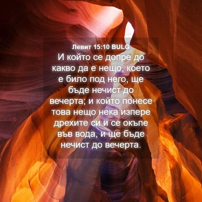 Picture 04 - Левит 15:10 BULG - И който се допре до какво - Bible Verse Picture