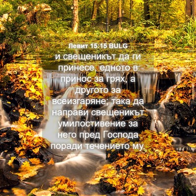 Picture 04 - Левит 15:15 BULG - и свещеникът да ги принесе, - Bible Verse Picture