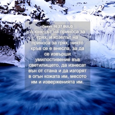 Picture 04 - Левит 16:27 BULG - А юнецът на приноса за - Bible Verse Picture