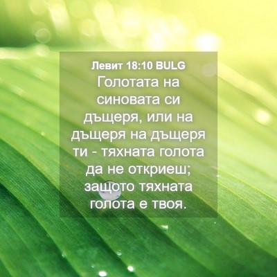 Picture 04 - Левит 18:10 BULG - Голотата на синовата си - Bible Verse Picture