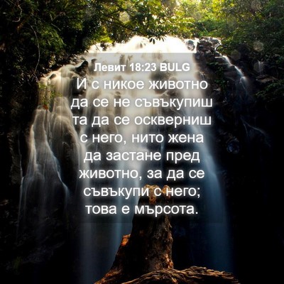 Picture 04 - Левит 18:23 BULG - И с никое животно да се не - Bible Verse Picture