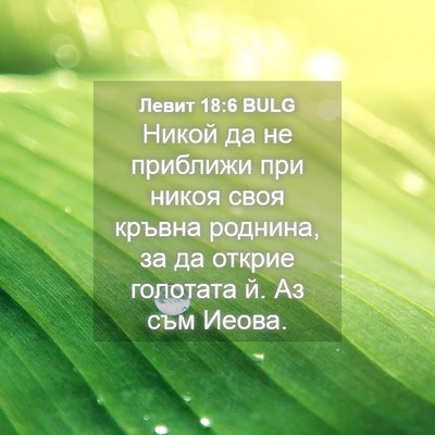 Picture 04 - Левит 18:6 BULG - Никой да не приближи при - Bible Verse Picture