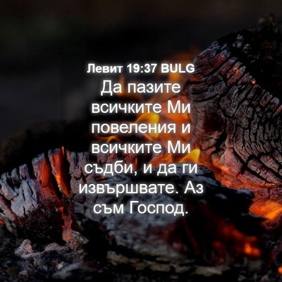 Picture 04 - Левит 19:37 BULG - Да пазите всичките Ми - Bible Verse Picture