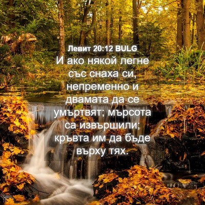 Picture 04 - Левит 20:12 BULG - И ако някой легне със снаха - Bible Verse Picture