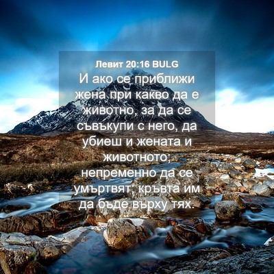 Picture 04 - Левит 20:16 BULG - И ако се приближи жена при - Bible Verse Picture