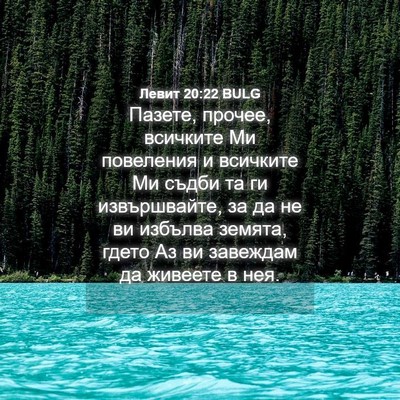Picture 04 - Левит 20:22 BULG - Пазете, прочее, всичките Ми - Bible Verse Picture