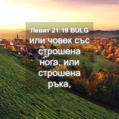 Picture 04 - Левит 21:19 BULG - или човек със строшена - Bible Verse Picture
