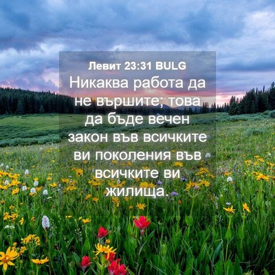 Picture 04 - Левит 23:31 BULG - Никаква работа да не - Bible Verse Picture