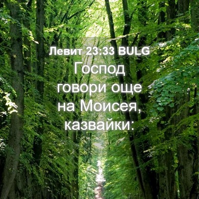 Picture 04 - Левит 23:33 BULG - Господ говори още на - Bible Verse Picture