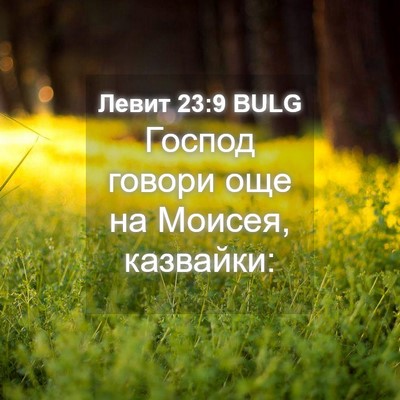Picture 04 - Левит 23:9 BULG - Господ говори още на - Bible Verse Picture