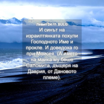Picture 04 - Левит 24:11 BULG - И синът на израилтянката - Bible Verse Picture
