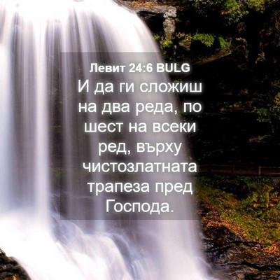 Picture 04 - Левит 24:6 BULG - И да ги сложиш на два реда, - Bible Verse Picture