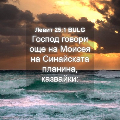 Picture 04 - Левит 25:1 BULG - Господ говори още на - Bible Verse Picture