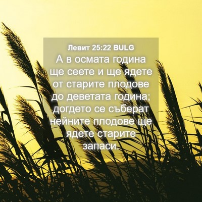 Picture 04 - Левит 25:22 BULG - А в осмата година ще сеете - Bible Verse Picture