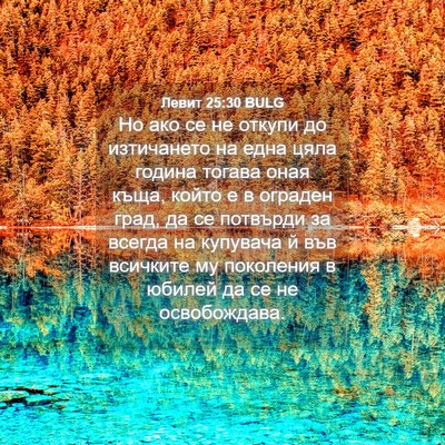 Picture 04 - Левит 25:30 BULG - Но ако се не откупи до - Bible Verse Picture