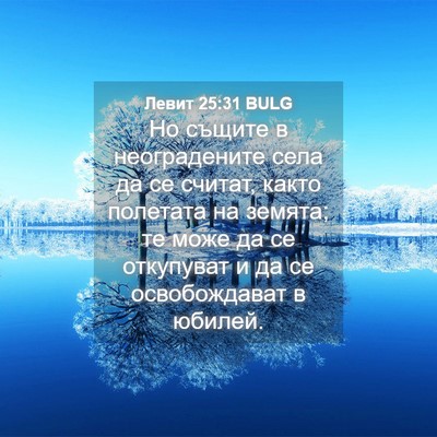 Picture 04 - Левит 25:31 BULG - Но същите в неоградените - Bible Verse Picture