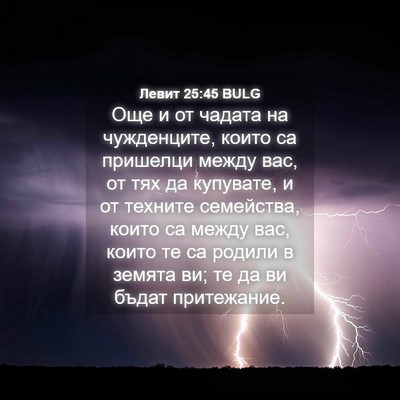 Picture 04 - Левит 25:45 BULG - Още и от чадата на - Bible Verse Picture