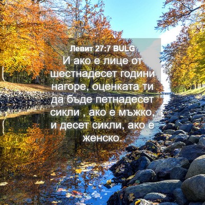Picture 04 - Левит 27:7 BULG - И ако е лице от шестнадесет - Bible Verse Picture