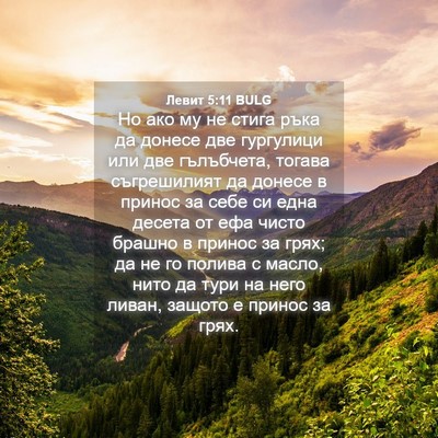 Picture 04 - Левит 5:11 BULG - Но ако му не стига ръка да - Bible Verse Picture