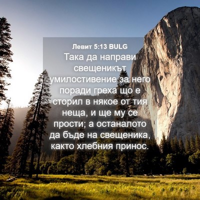 Picture 04 - Левит 5:13 BULG - Така да направи свещеникът - Bible Verse Picture