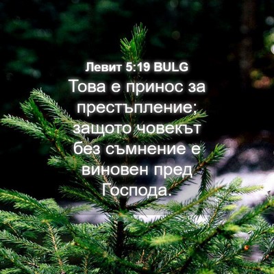 Picture 04 - Левит 5:19 BULG - Това е принос за - Bible Verse Picture