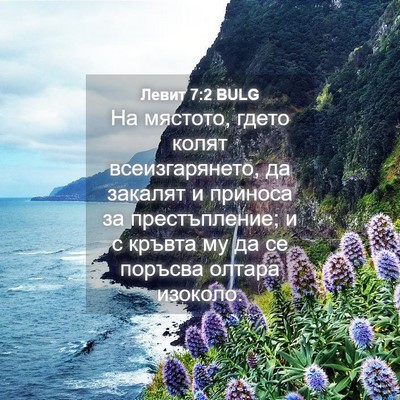 Picture 04 - Левит 7:2 BULG - На мястото, гдето колят - Bible Verse Picture