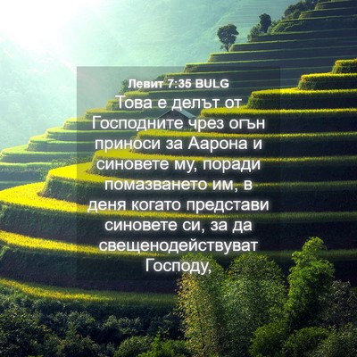 Picture 04 - Левит 7:35 BULG - Това е делът от Господните - Bible Verse Picture