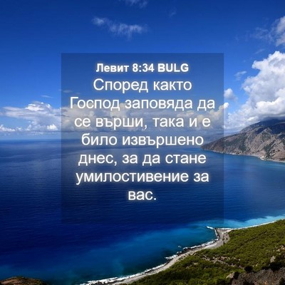 Picture 04 - Левит 8:34 BULG - Според както Господ - Bible Verse Picture