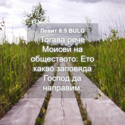 Picture 04 - Левит 8:5 BULG - Тогава рече Моисей на - Bible Verse Picture