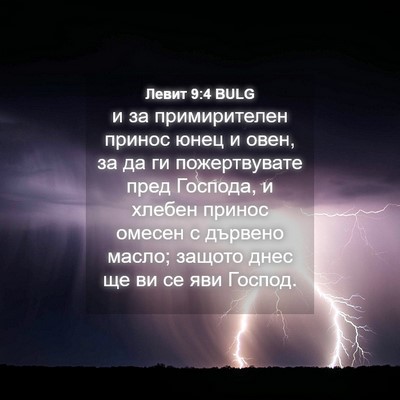 Picture 04 - Левит 9:4 BULG - и за примирителен принос - Bible Verse Picture