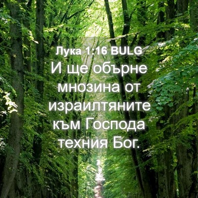Picture 04 - Лука 1:16 BULG - И ще обърне мнозина от - Bible Verse Picture
