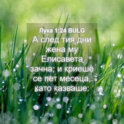 Picture 04 - Лука 1:24 BULG - А след тия дни жена му - Bible Verse Picture