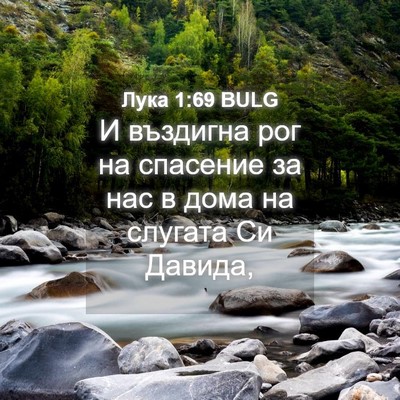 Picture 04 - Лука 1:69 BULG - И въздигна рог на спасение - Bible Verse Picture