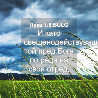 Picture 04 - Лука 1:8 BULG - И като свещенодействуваше - Bible Verse Picture