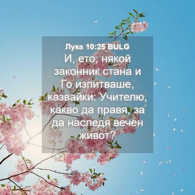 Picture 04 - Лука 10:25 BULG - И, ето, някой законник - Bible Verse Picture