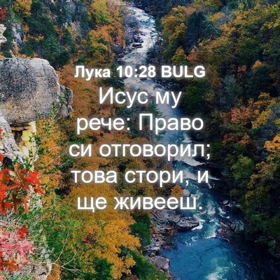 Picture 04 - Лука 10:28 BULG - Исус му рече: Право си - Bible Verse Picture