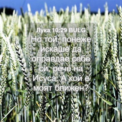 Picture 04 - Лука 10:29 BULG - Но той, понеже искаше да - Bible Verse Picture