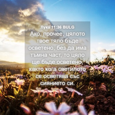 Picture 04 - Лука 11:36 BULG - Ако, прочее, цялото твое - Bible Verse Picture
