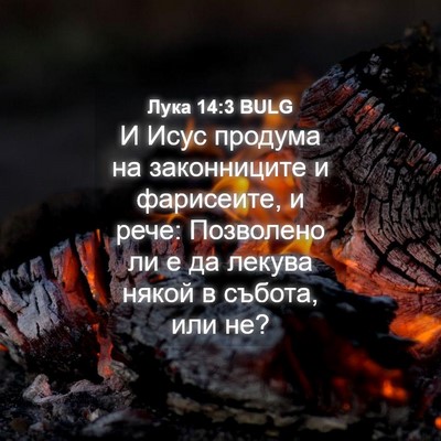 Picture 04 - Лука 14:3 BULG - И Исус продума на - Bible Verse Picture