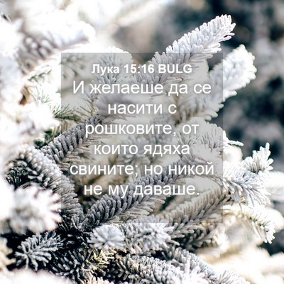 Picture 04 - Лука 15:16 BULG - И желаеше да се насити с - Bible Verse Picture