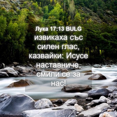 Picture 04 - Лука 17:13 BULG - извикаха със силен глас, - Bible Verse Picture