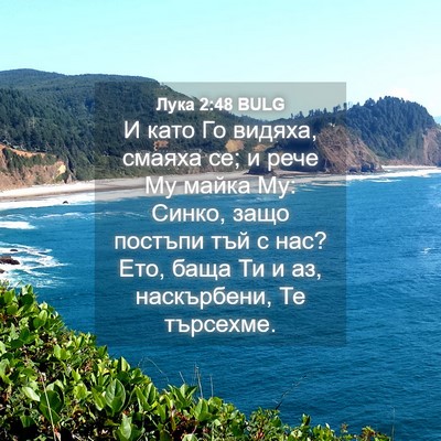 Picture 04 - Лука 2:48 BULG - И като Го видяха, смаяха се; - Bible Verse Picture