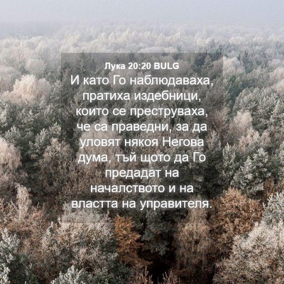 Picture 04 - Лука 20:20 BULG - И като Го наблюдаваха, - Bible Verse Picture