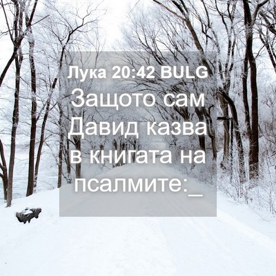 Picture 04 - Лука 20:42 BULG - Защото сам Давид казва в - Bible Verse Picture