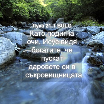 Picture 04 - Лука 21:1 BULG - Като подигна очи, Исус видя - Bible Verse Picture