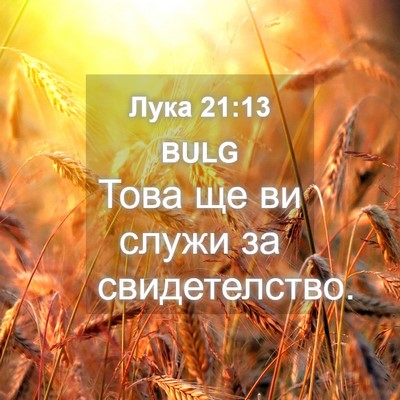 Picture 04 - Лука 21:13 BULG - Това ще ви служи за - Bible Verse Picture