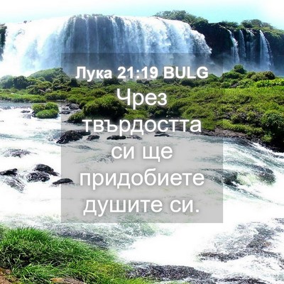 Picture 04 - Лука 21:19 BULG - Чрез твърдостта си ще - Bible Verse Picture