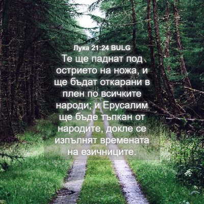 Picture 04 - Лука 21:24 BULG - Те ще паднат под острието - Bible Verse Picture